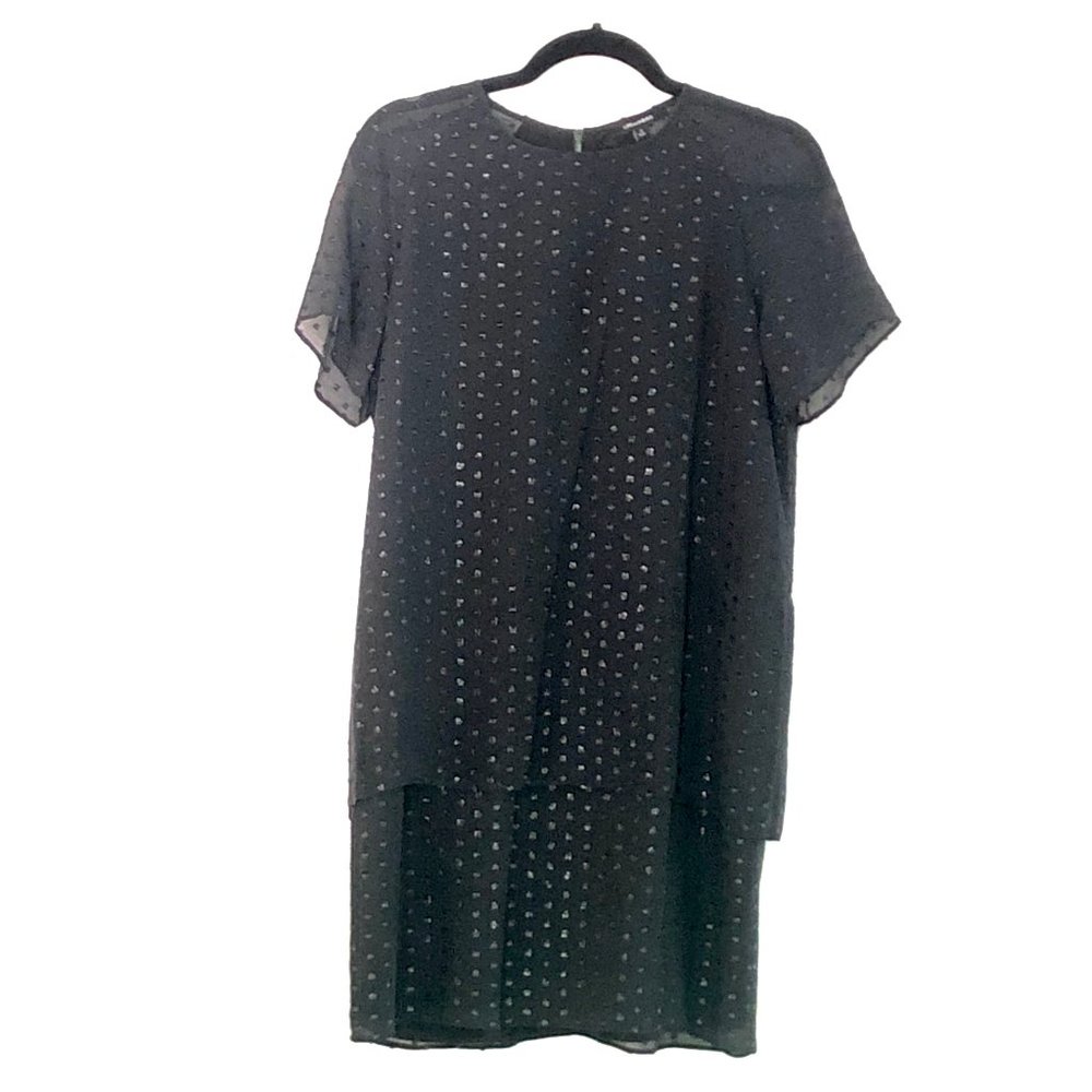 Life with bird black shift dress sheer